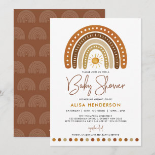 Minimalistisch Baby shower van de Rainbow Terracot Kaart