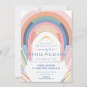 Minimalistisch Baby shower van de regenboogstraal  Kaart (Voorkant)