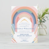 Minimalistisch Baby shower van de regenboogstraal  Kaart (Staand voorkant)