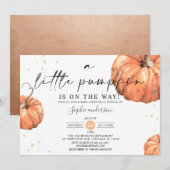 Minimalistisch Baby shower van een kleine pompoenH Kaart (Voorkant / Achterkant)