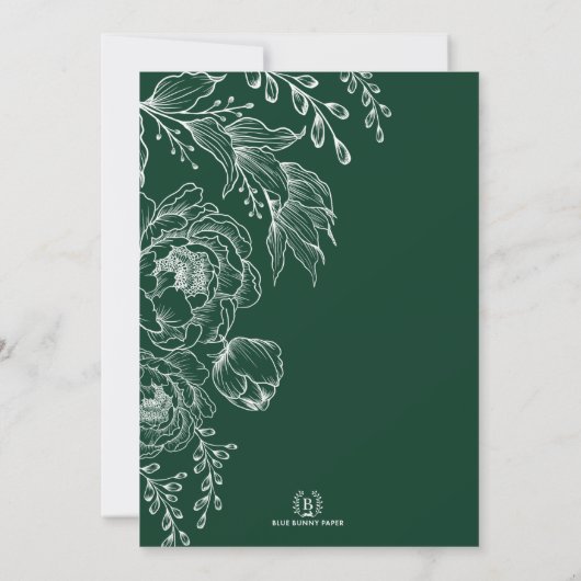 Minimalistisch Baby shower van het Botanische  van Kaart (Achterkant)