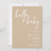 Minimalistisch Baby shower van Modern Boho voor ge Kaart (Voorkant)