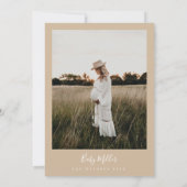 Minimalistisch Baby shower van Modern Boho voor ge Kaart (Achterkant)