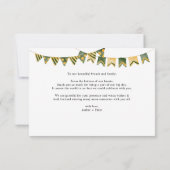 Minimalistisch Baby shower van Oerwoud Partij Hart Bedankkaart (Achterkant)