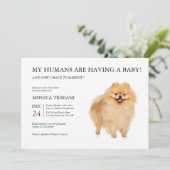 Minimalistisch Baby shower van Pommeren van Pommer Kaart (Staand voorkant)