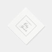 Minimalistisch Baby shower van Silver Napkins Servet (Hoek)
