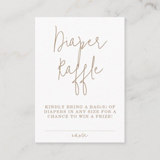 Minimalistisch Baby shower van Teddy Bear Diaper R Informatiekaartje (Voorkant)