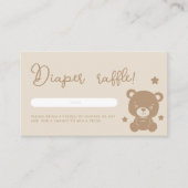Minimalistisch Baby shower van Teddy Bear Diaper R Informatiekaartje (Voorkant)