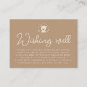 Minimalistisch Baby shower van Teddy Bear Wishing  Informatiekaartje (Voorkant)