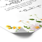 Minimalistisch baby shower van wildbloemperzool poster (Hoek)