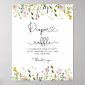 Minimalistisch baby shower van wildbloemperzool poster (Voorkant)