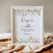 Minimalistisch baby shower van wildbloemperzool poster