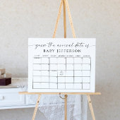 Minimalistisch Baby shower Vervaldatum Agenda Poster