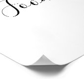 Minimalistisch Baby shower voedsel tafel teken Poster (Hoek)