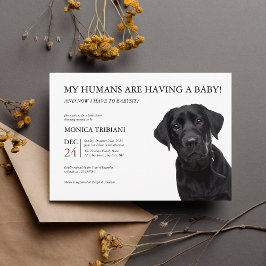 Minimalistisch Baby shower voor Black Labrador Ret Kaart