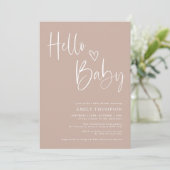 Minimalistisch Baby shower voor droog wasgoed Kaart (Staand voorkant)