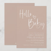 Minimalistisch Baby shower voor droog wasgoed Kaart (Voorkant / Achterkant)