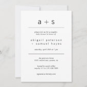 Minimalistisch Baby shower voor fotoparen Kaart (Voorkant)