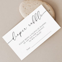 Minimalistisch Baby shower voor kalligrafie Diapr 