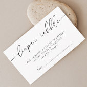 Minimalistisch Baby shower voor kalligrafie Diapr  Informatiekaartje