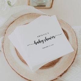 Minimalistisch Baby shower voor kalligrafie Napkin Servet