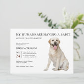Minimalistisch Baby shower voor labrador Retriever Kaart (Staand voorkant)