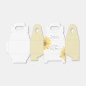 Minimalistisch baby shower voor zonnebloemen bedankdoosjes (Uitgevouwen)