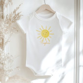 Minimalistisch baby shower voor zonnebloemen romper