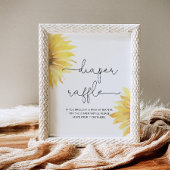 Minimalistisch baby shower voor zonnebloemkleerver poster