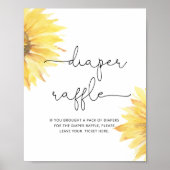 Minimalistisch baby shower voor zonnebloemkleerver poster (Voorkant)