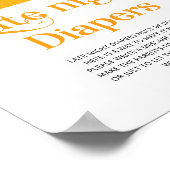 Minimalistisch baby shower voor zonnige nachtelijk poster (Hoek)