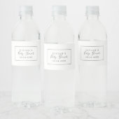 Minimalistisch Baby shower Waterfles Etiket (Flessen)