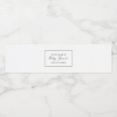 Minimalistisch Baby shower Waterfles Etiket (Enkel label)