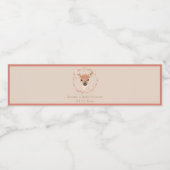 Minimalistisch Baby shower Waterverf van bosdieren Waterfles Etiket (Enkel label)