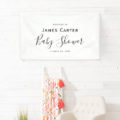 Minimalistisch Baby shower welkomstbord Spandoek (Insitu)