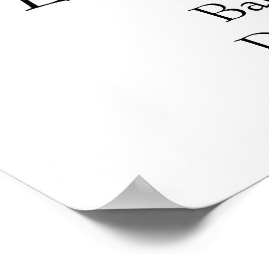 Minimalistisch Baby shower Welkomstgebarentaal Pos Poster (Hoek)