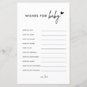 Minimalistisch Baby shower wenst Baby Advice Kaart (Voorkant)