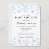 Minimalistisch Baby shower wintersnowflake Kaart (Voorkant)