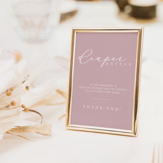 Minimalistisch Baby showers luier Raffle stationst Poster