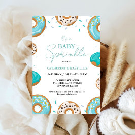 Minimalistisch Baby Sprinkle Boy Blauw Baby shower Kaart