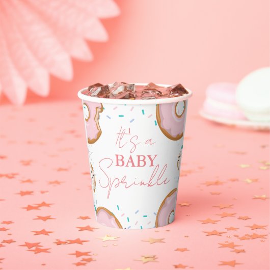 Minimalistisch Baby Sprinkles Baby shower Papieren Bekers (Insitu)