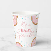 Minimalistisch Baby Sprinkles Baby shower Papieren Bekers (Achterkant)