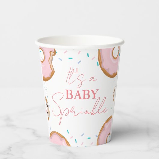 Minimalistisch Baby Sprinkles Baby shower Papieren Bekers (Achterkant)