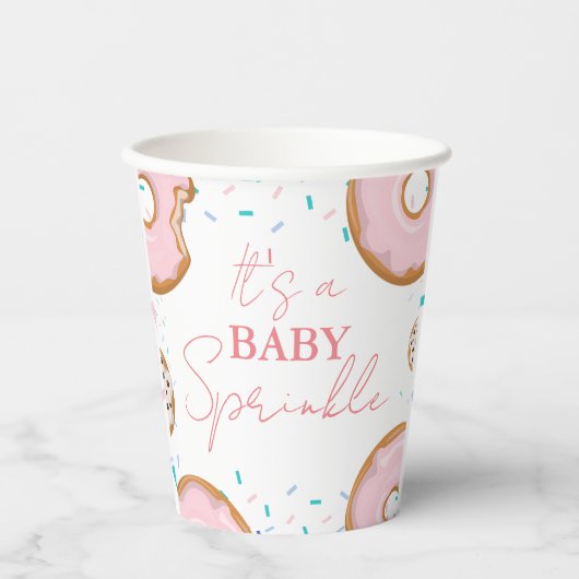 Minimalistisch Baby Sprinkles Baby shower Papieren Bekers (Voorkant)