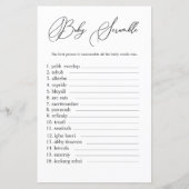 Minimalistisch Baby Word Scramble Game Gender Neut (Voorkant)