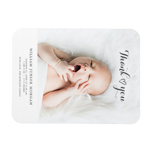 Minimalistisch babyjongen Girl-foto Keepasjescadea Magneet (Horizontaal)