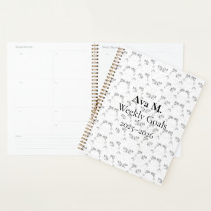 Minimalistisch back-to-school lijnpatroon Zomer Planner