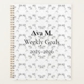 Minimalistisch back-to-school lijnpatroon | Zomer Planner (Voorkant)
