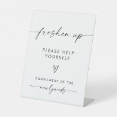 Minimalistisch badkamerbord reclamebord met voetstuk (Voorkant)