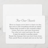 Minimalistisch badkamermandje kaart (Voorkant / Achterkant)